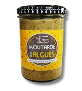 Hausgemachter Algensenf aus der Bretagne im Glas